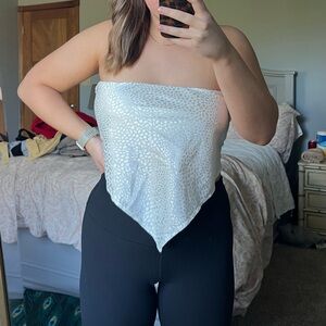 American Threads Cream Smocked Blouse